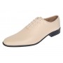 pantofi barbati eleganti bej din piele naturala dintr-o bucata cu siret GKR51TSB